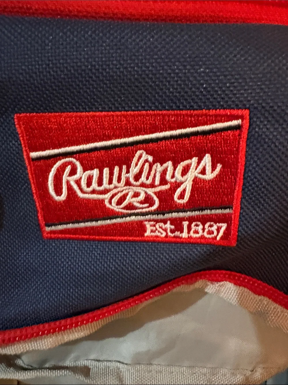 Rawlings Navy and Red Baseball Backpack